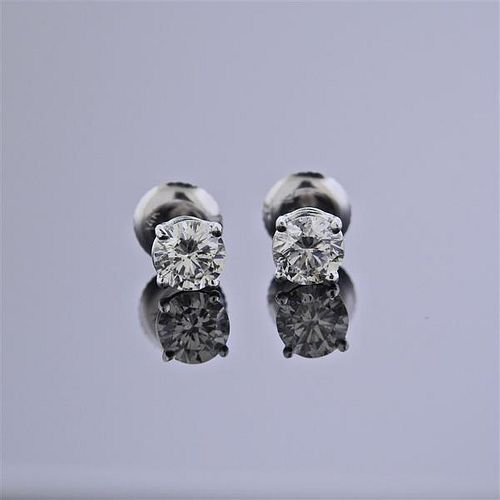 14k Gold 1ct Diamond Stud Earrings