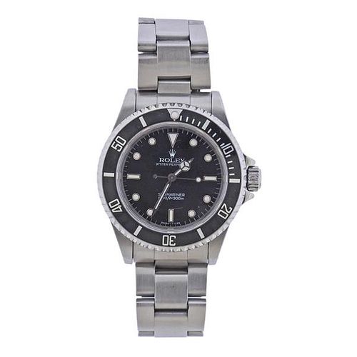 Rolex Submariner Black Dial Bezel Steel Watch 14060M