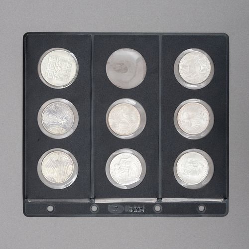 LOTE DE MONEDAS CONMEMORATIVAS. SIGLO XX. Elaboradas en niquel. Consta de 7 monedas de los Juegos Olímpicos de Munich 1972 y 1...