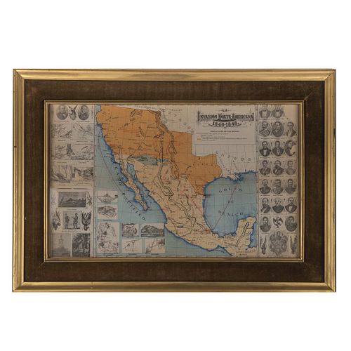 La Invasión Norte-Americana 1846-1848. México: Lit. de F. Díaz de León Sucs. Mapa - impresión a color, 36 x 56 cm.