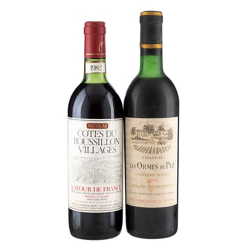Lote de Vinos Tintos de Francia. Château Les Ormes de Pez. En presentaciones de 750 ml. Total de piezas: 2.