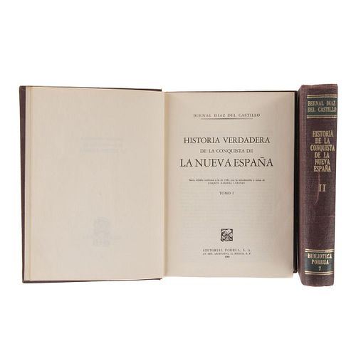 Díaz del Castillo, Bernal. Historia Verdadera de la Conquista de la Nueva España. México: Editorial Porrúa, 1968. Piezas: 2.