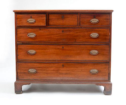 EARLY VICTORIAN MAHOGANY CHEST OF DRAWERS