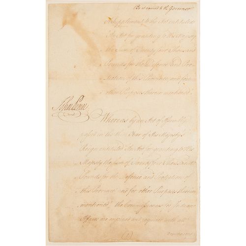 Benjamin Franklin Document Signed