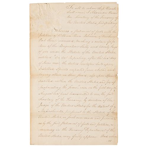 Alexander Hamilton Document Signed