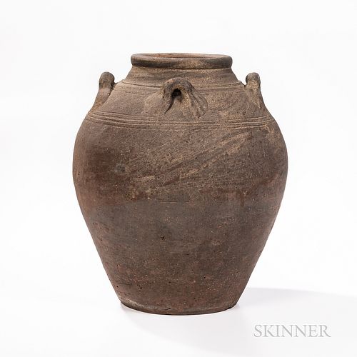 Two Ash-glazed Archaic Stoneware Items