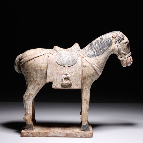 Chinese Tang Dynasty Antique Pottery Horse