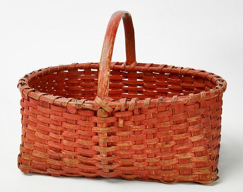 Red Painted Basket