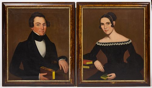 Fine Pair of Portraits by Ammi Phillips