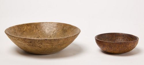 Two Early Burl Bowls