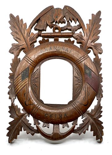 America - China Carved Sailors Frame