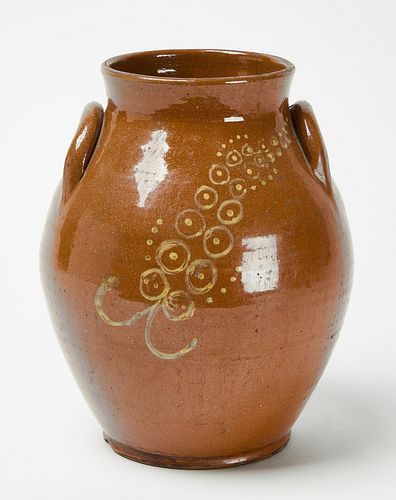 Redware Two-Handled Vase