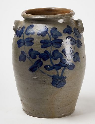 Stoneware Jar with Cobalt Decoration