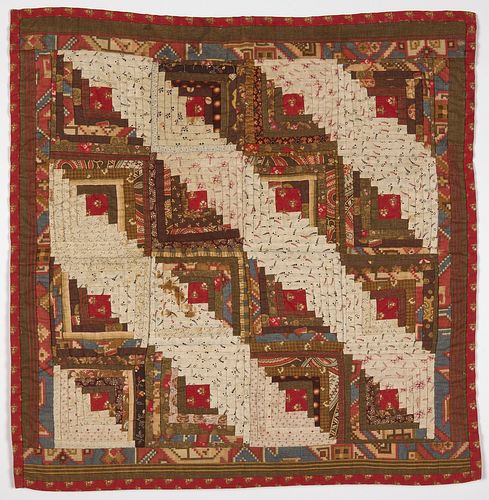 Shadow and Light Log Cabin Crib Quilt