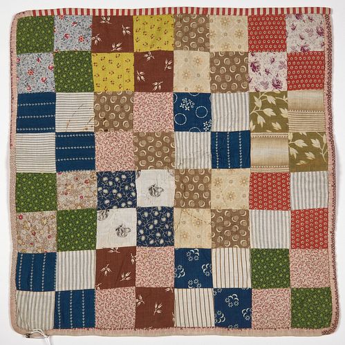 Four Patch Doll Quilt with Moravian Star