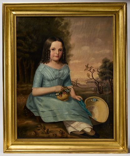 Portrait of a Girl in Blue Dress