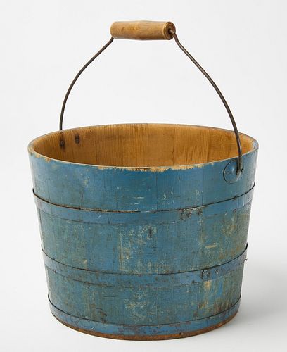 Blue Painted Bucket