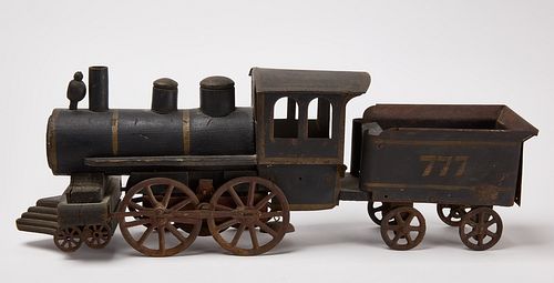 Early Toy Train, Engine & Coal Car