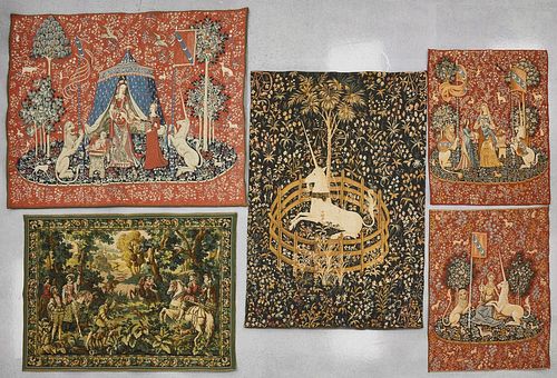 Lot of Five Tapestries