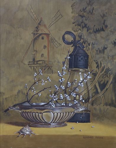 Irmgard Arvin Oil on Board "Bayberry and Silver"
