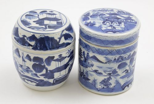 Two Canton Canisters, 19th Century