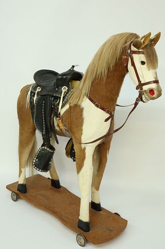 Contemporary Palomino Pony Pull-toy Rocking Horse
