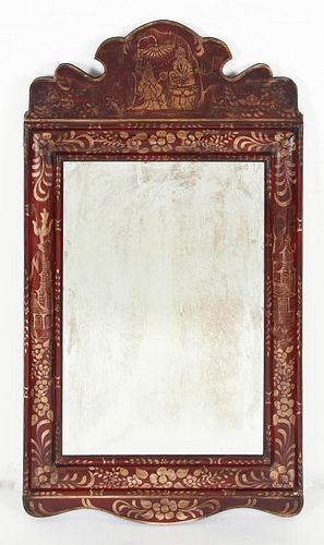 Asian Inspired Stencil Decorated Mirror