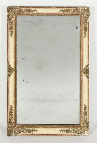 Antique Gesso on Wood Framed Mirror