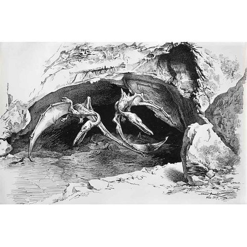 SEVERO AMADOR, Sin título, Firmada y fechada Méx. 1917, Tinta sobre papel, 25 x 38 cm