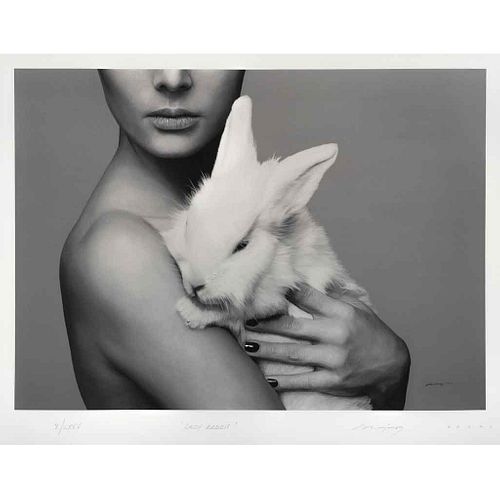 JUAN CARLOS MANJARREZ, Lady Rabbit, 2022, Firmado y fechado, Giclée s/papel Hahnemühle VII / LXXV, 78 x 100 cm