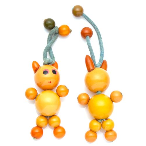 Collection of Two Bakelite Jointed Animal Toys, Tykie