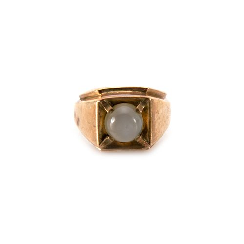 Gent's Moonstone, 10k Rose Gold Ring