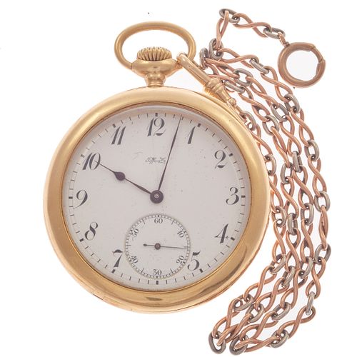 Tiffany & Co. 18k Pocket Watch with Niello Chain