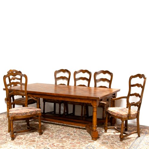 Louis XIV Style Dining Table and Chairs