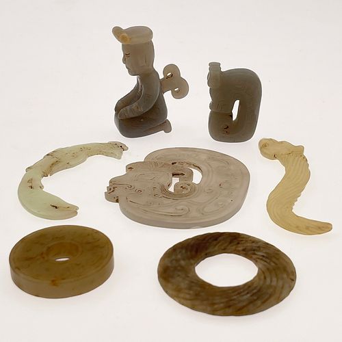 Collection of Archaic Form Chinese Jade Decorations