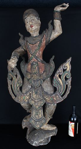 Large Indonesian Carved Wood Figure