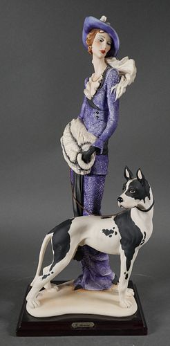 Giuseppe Armani LADY WITH GREAT DANE Figurine