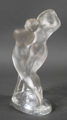 Lalique DEUX DANSEUSES Nudes Crystal Figurines
