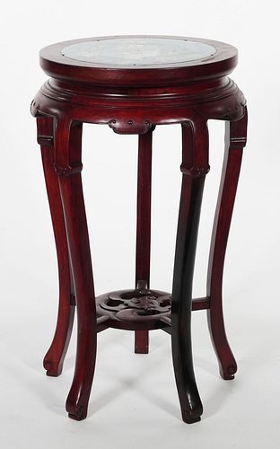 Chinese Rosewood Cloisonne Pedestal