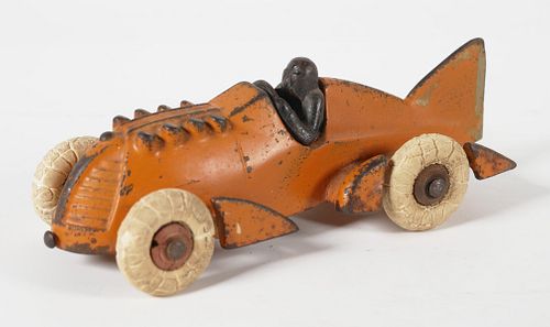 Vintage Hubley Cast Iron Race Car 1877
