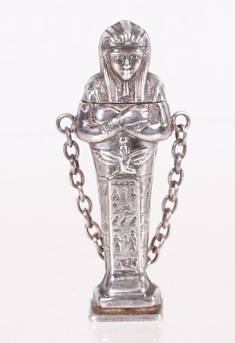 Egyptian Revival Silver Pendant/Perfume