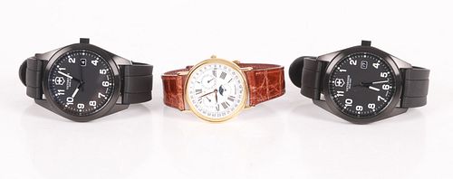 Three Men's Watches, Movado and Victorinox