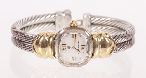 18k Gold and Sterling Wristwatch, David Yurman