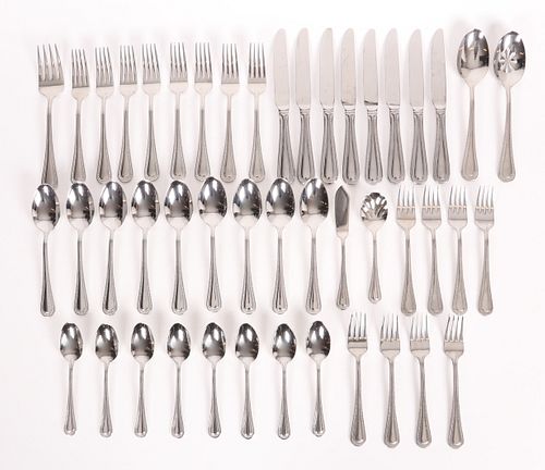 A Set Of Towle Beaded Antique Flatware