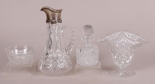 Four Pieces of Brilliant Period Cut Glass