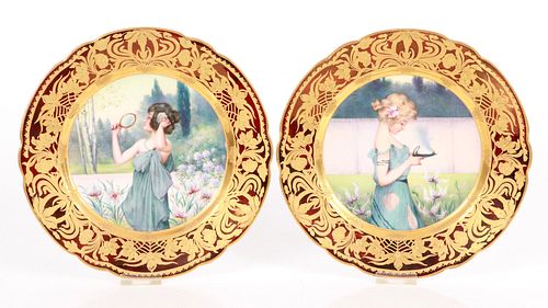 Pair of Royal Vienna Cabinet Plates