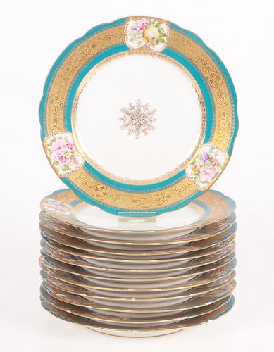 A Set of 12 Charles Ahrenfeldt Limoges Plates