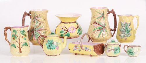 A Group Of Victorian Majolica