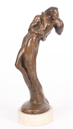 Early 20th Century Bronze Sculpture, Embrace