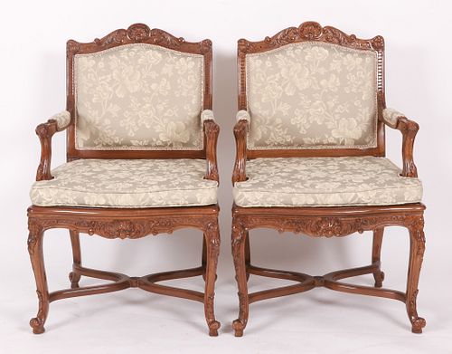 A Pair of Continental Armchairs
